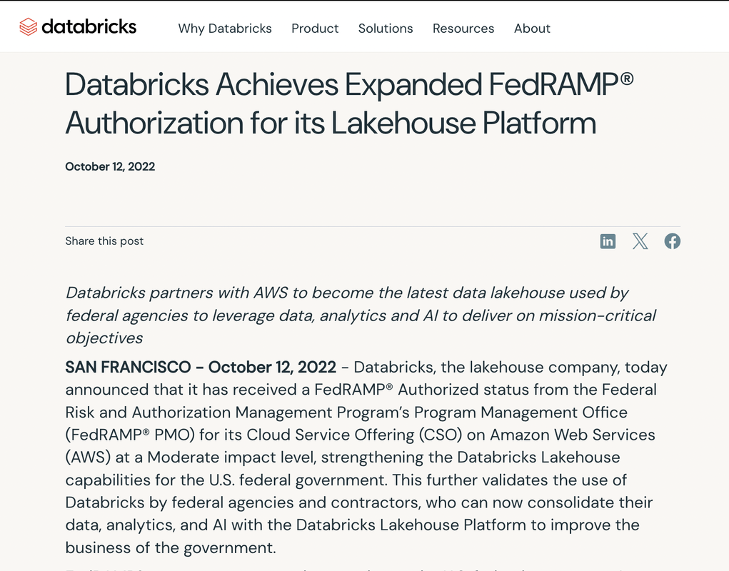 Databricks press release